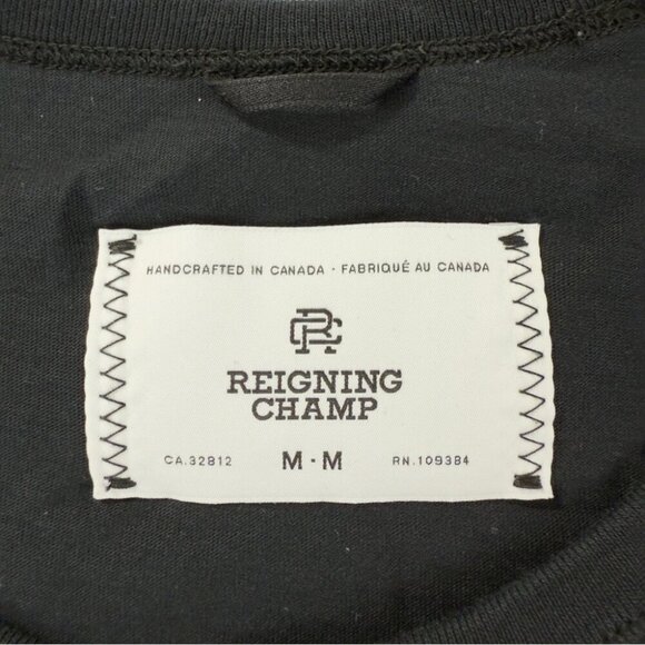 Reigning Champ 100% Pima Cotton Black Long Sleeve Shirt Men's Size Medium - Picture 2 of 10